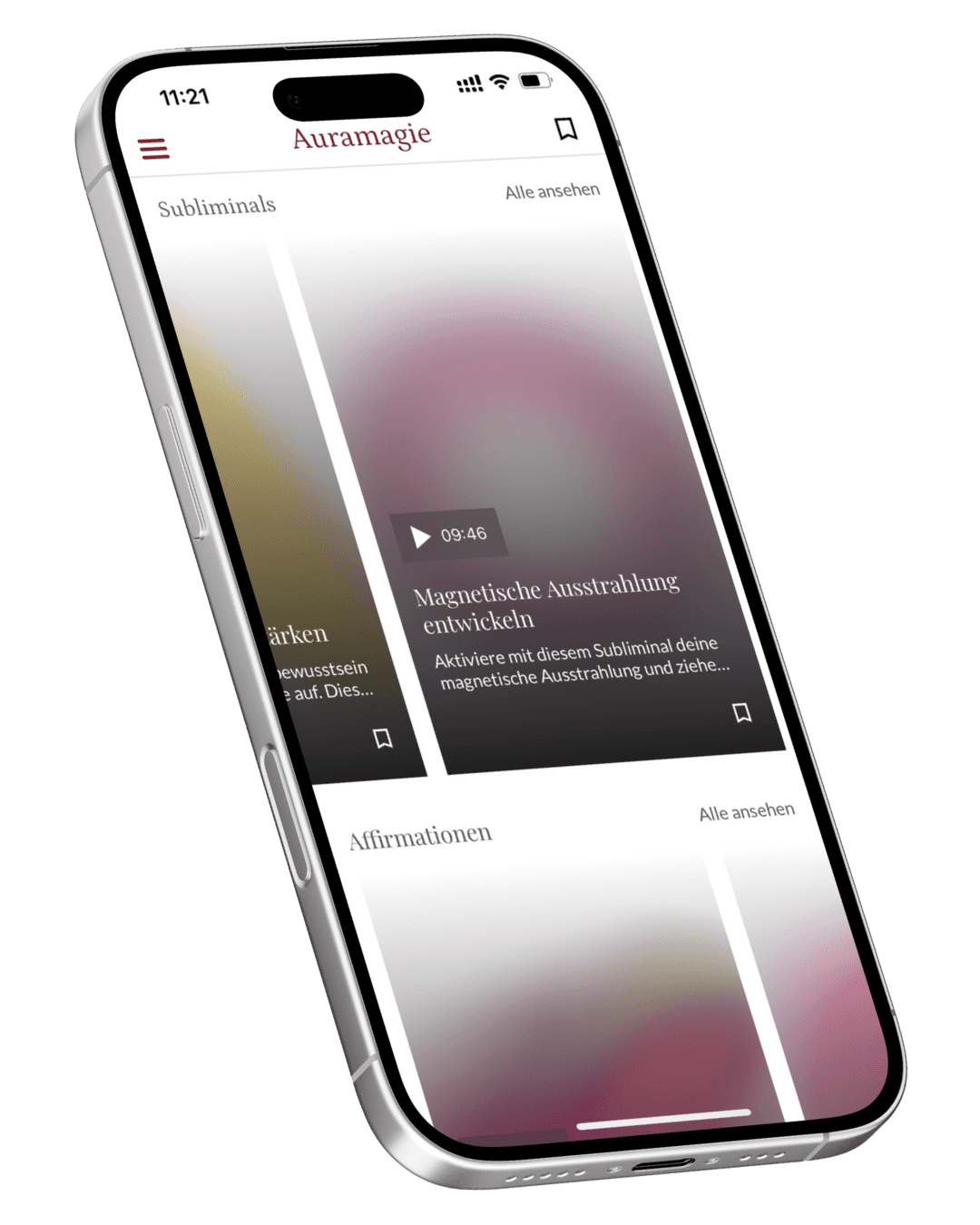 Auramagie App auf dem Handy